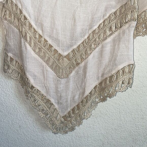 Women Boho Open Crochet Whimsy Lagenlook Artsy Cottagecore Fairycore Cover Up - Picture 4 of 8